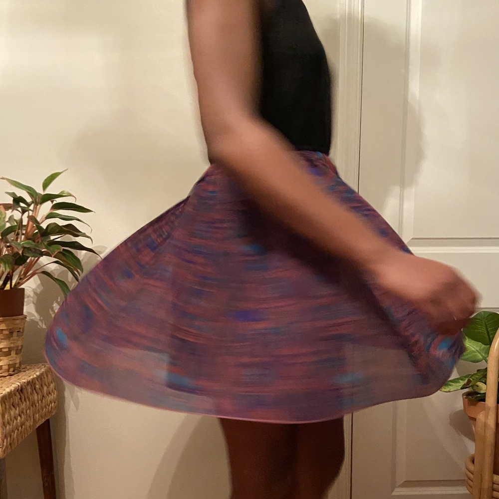 Forever 21 Black & Paisley Multicolor Pleated Skirt Dress, Size S
